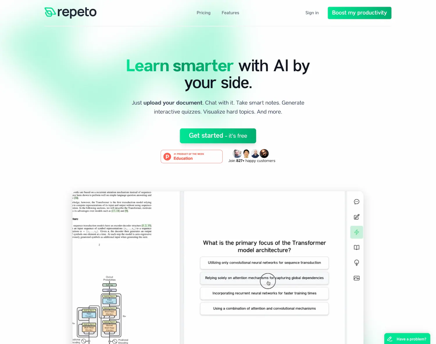 Repeto.ai - AI learning platform screenshot