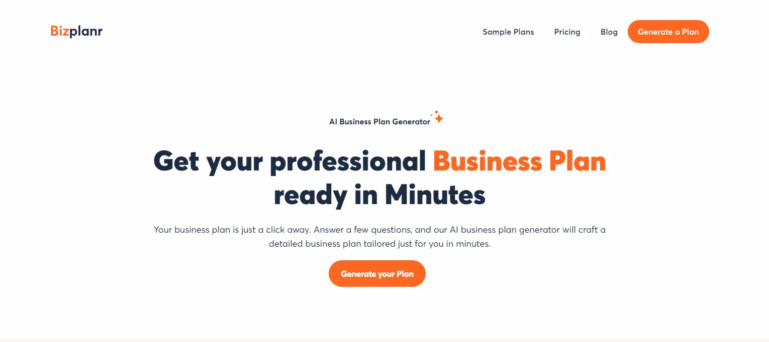 Bizplanr screenshot